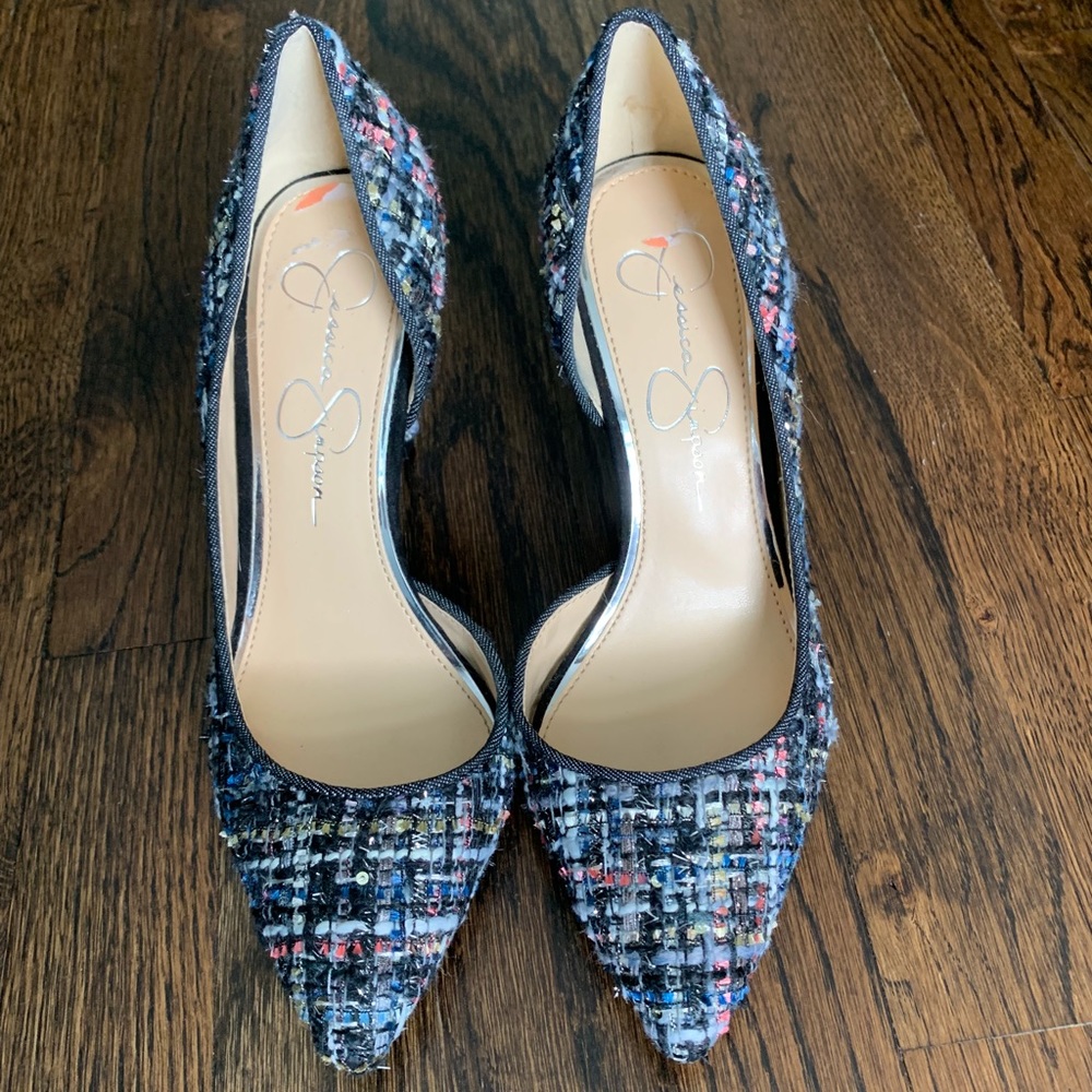 Jessica Simpson Tartan Print Heels